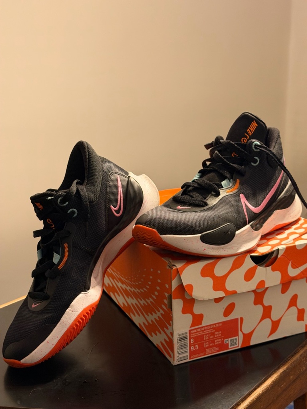 Nike ReNew Elevate with black/pink/blue/orange accents
